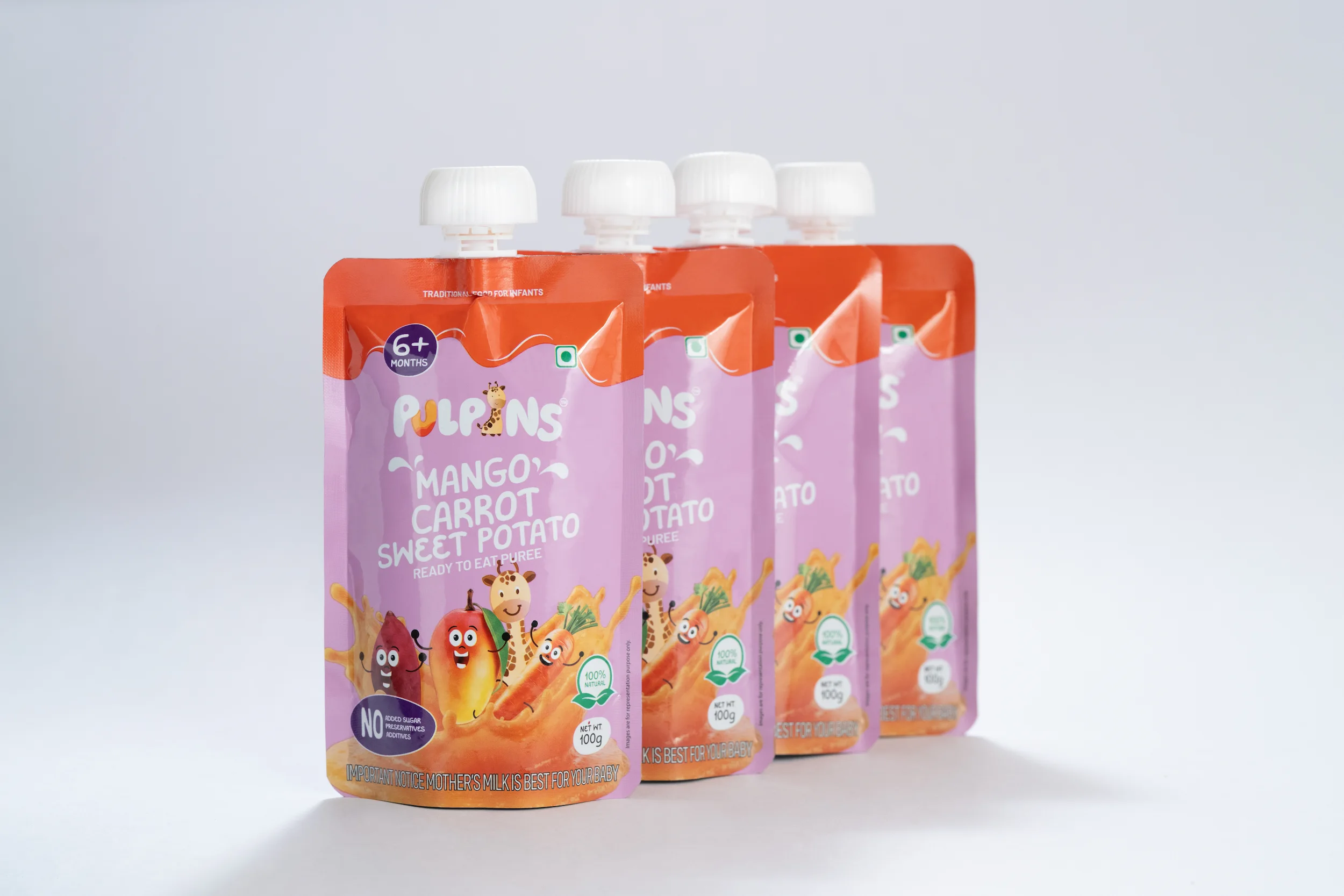 Mango, Sweet Potato, Carrot - Ready to Eat Puree