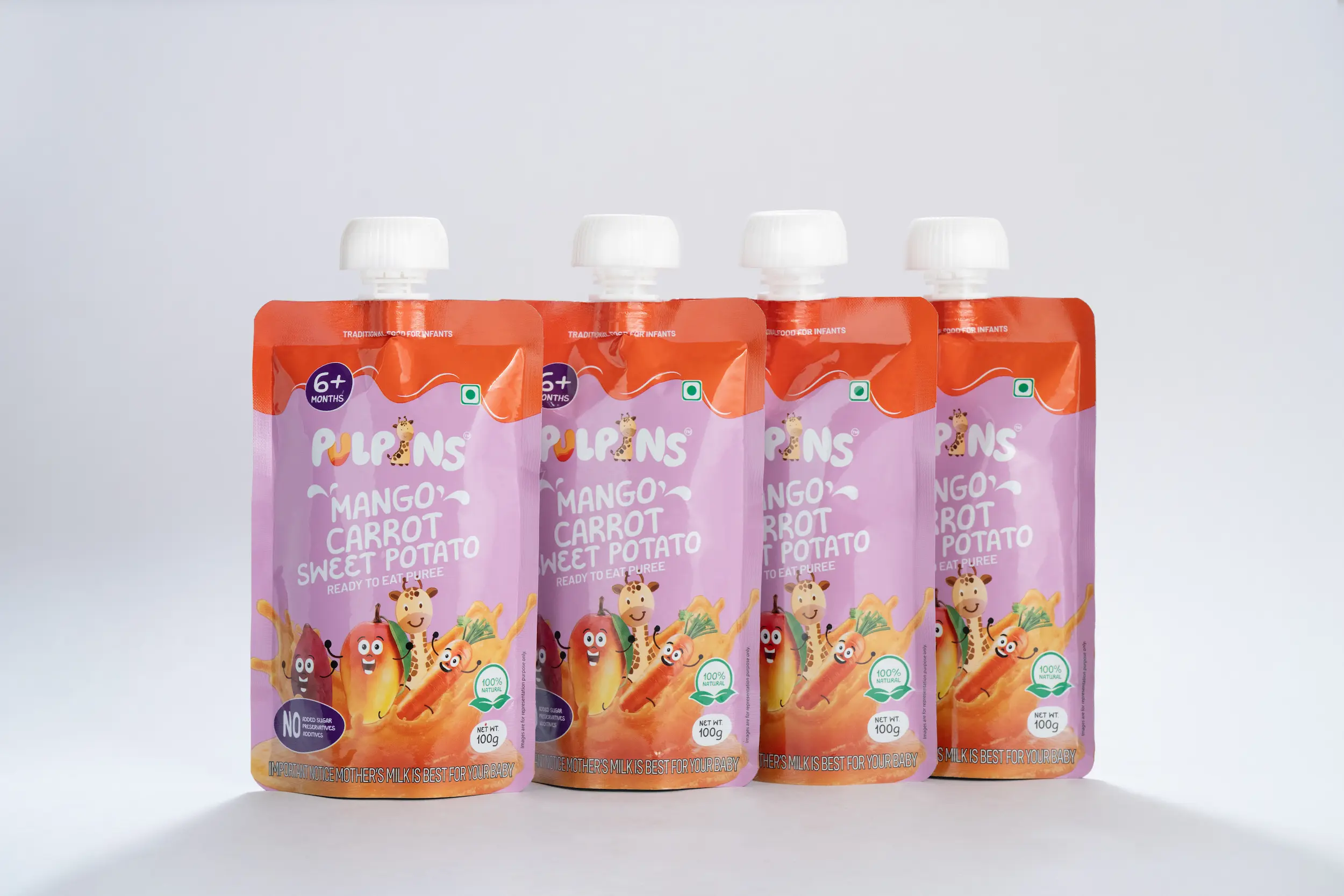 Mango, Sweet Potato, Carrot - Ready to Eat Puree