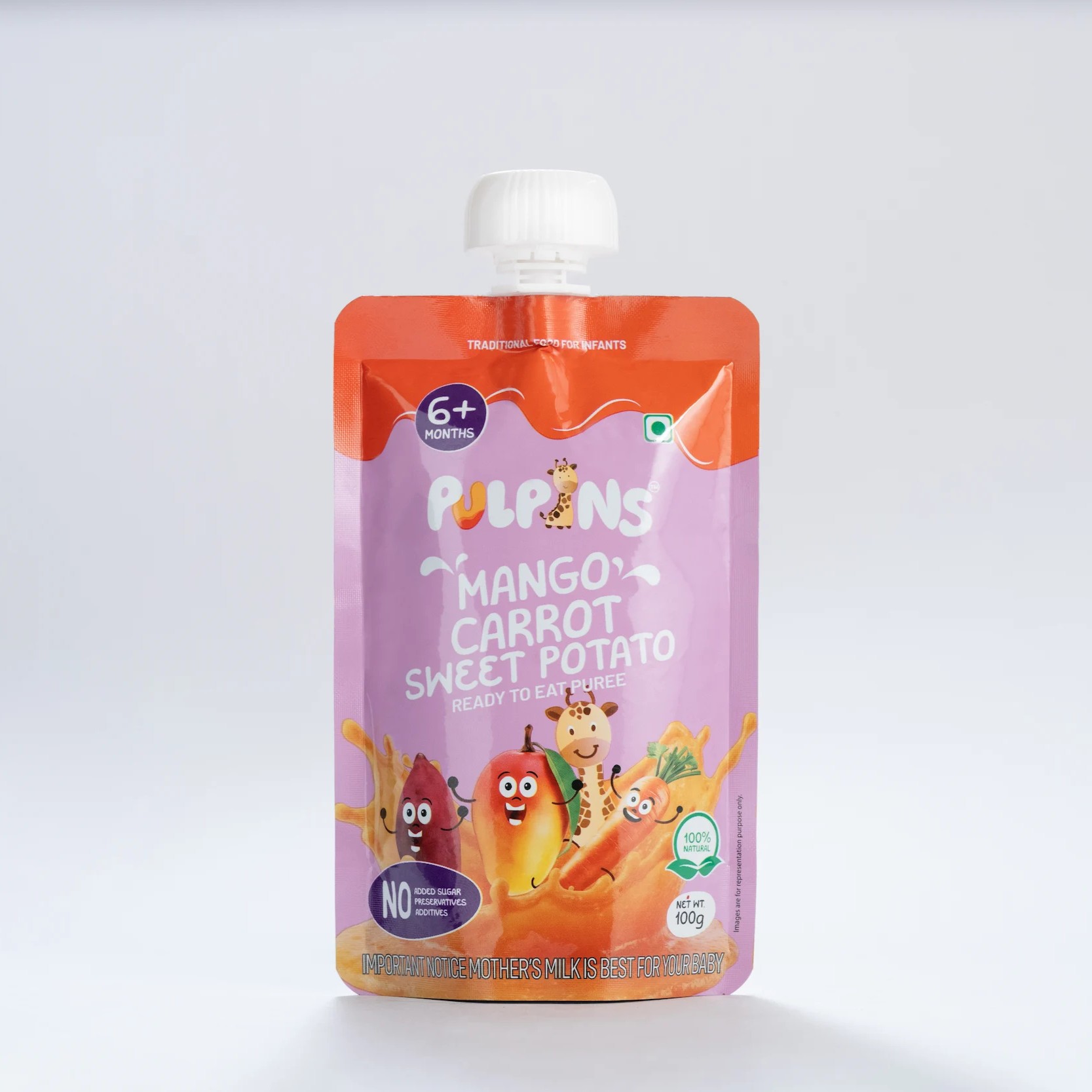 Mango, Sweet Potato, Carrot - Ready to Eat Puree