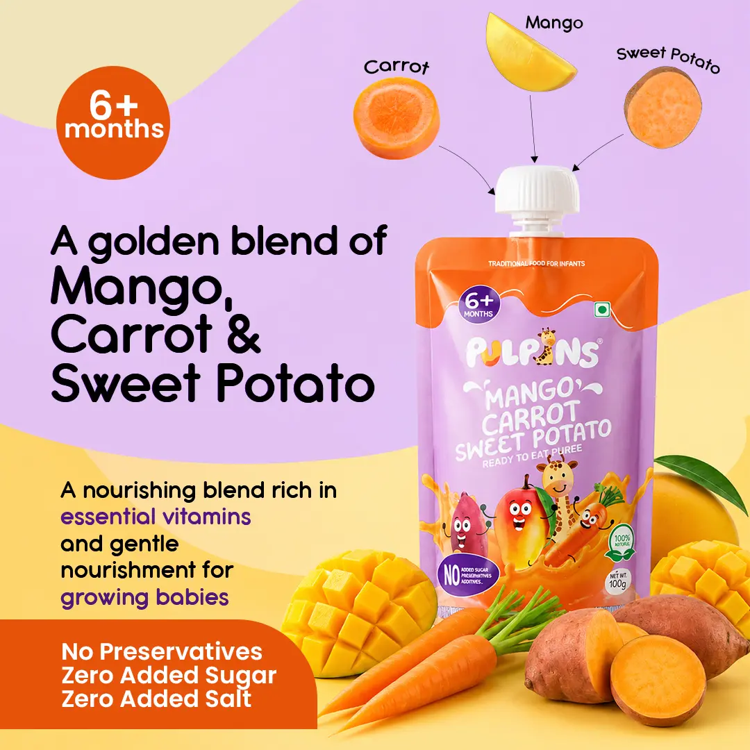 Mango, Sweet Potato, Carrot - Ready to Eat Puree